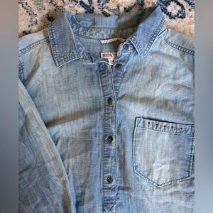 Floral Embroidered Merona Denim Shirt